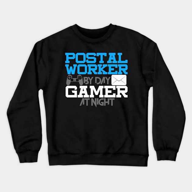 Postal Worker Mailman Mail Carrier Gamer Crewneck Sweatshirt by DesignatedDesigner